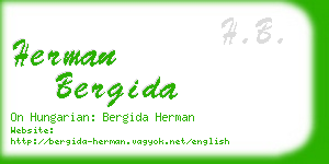 herman bergida business card